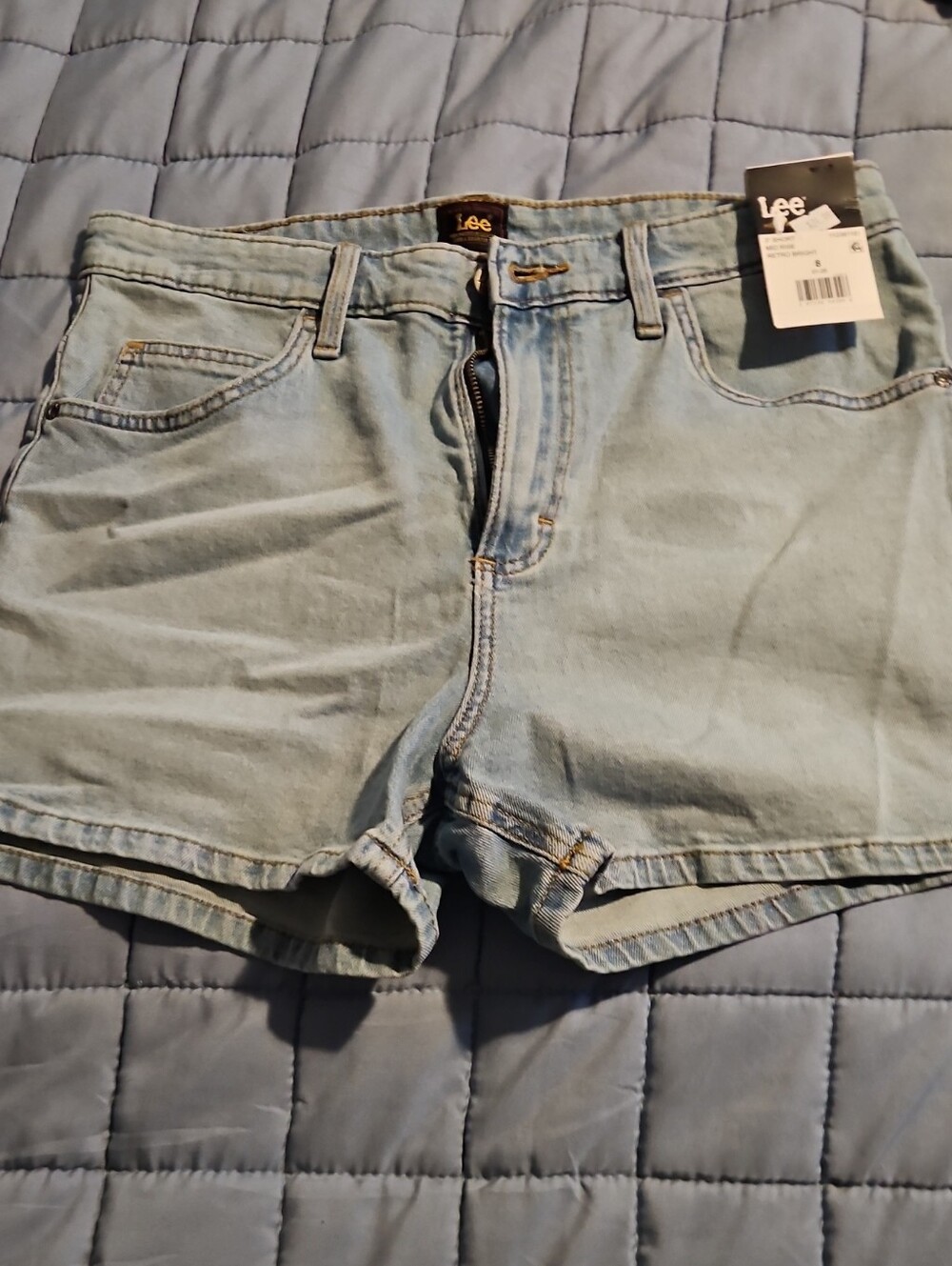 Lee Women's Light Wash Denim Cutoff Shorts - Pale Blue '3 Inseam